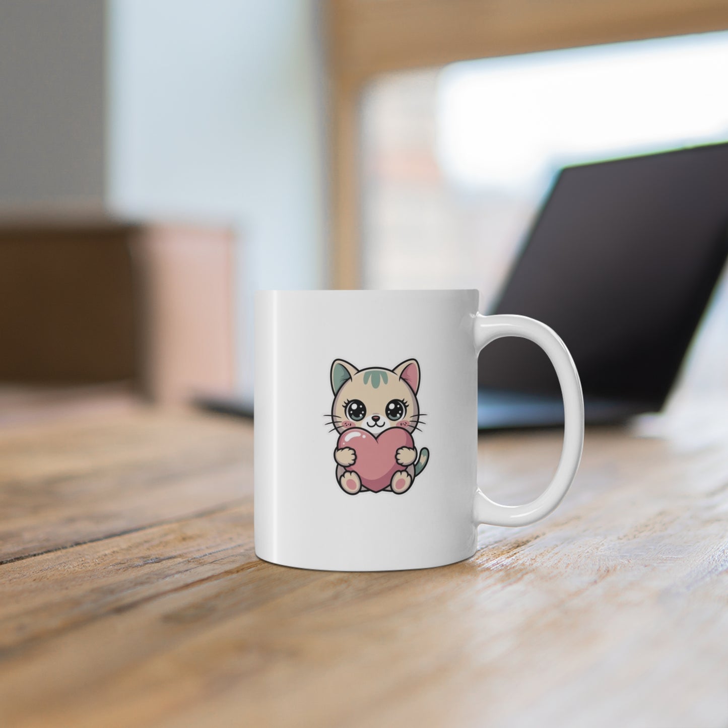 Cute Cat Ceramic Coffee Mug — 11oz & 15oz
