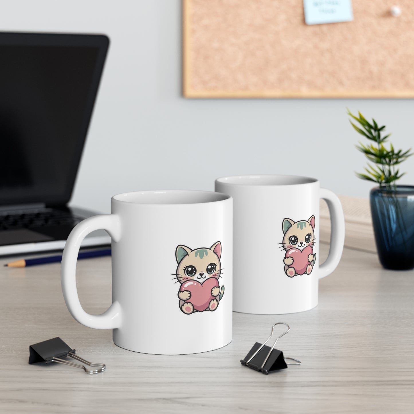 Cute Cat Ceramic Coffee Mug — 11oz & 15oz