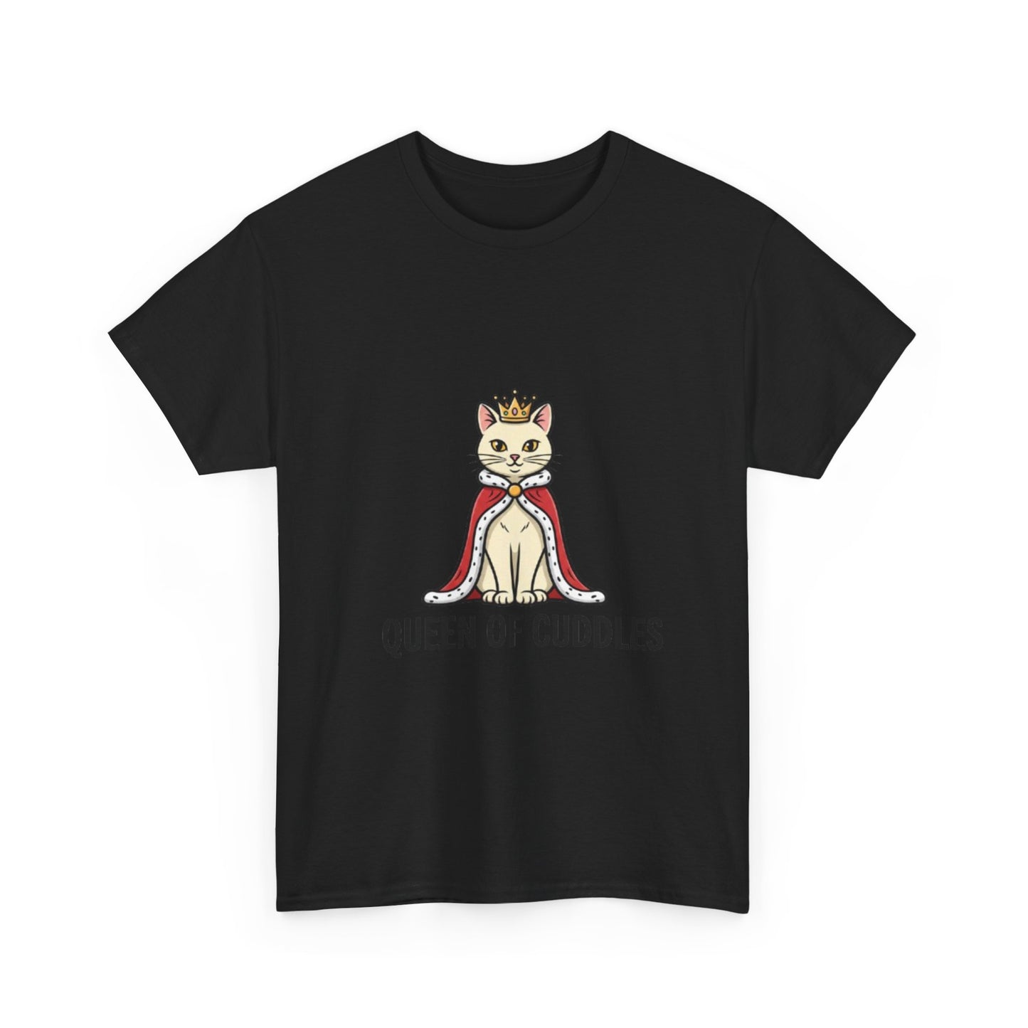 Queen of Cuddles Cat Tee — Cute Cat Crown Graphic T-Shirt