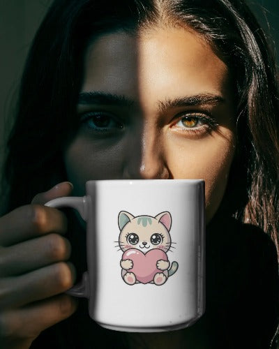 Cute Cat Ceramic Coffee Mug — 11oz & 15oz